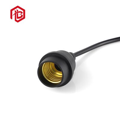 IP67 Outdoor Waterproof Copper Contact E27 Electric Lamp Holder with Soft Cord and Connector for RF/Microwave Outdoor Use