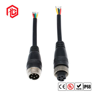 GX12 Aerospace Power Plug 4Pin 2A/6A Rated Copper Contact Nylon Housing Waterproof IP65 for LED PCB Microwave Applications