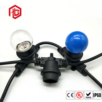 Der Lichtsockel PVCplastiklampen-Basis ip67 ip68 der Lampenfassung E27 wasserdichtes Verbindungsstück