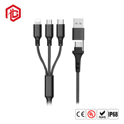 Besorgen Mikro-USB-Art C, die 3 4 in 1 multi Ladegerät des Telefon-3A schnellem Aufladungsusb-Daten-Kabel beleuchtet online manufacture