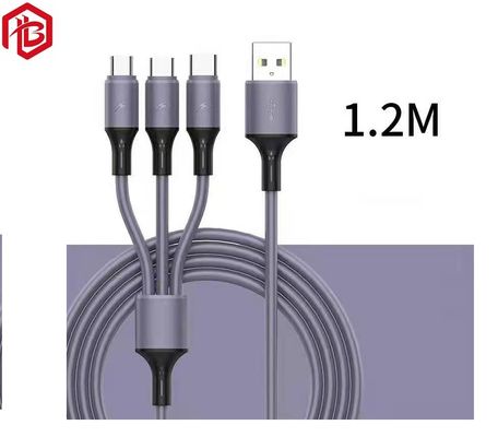 Besorgen Nylon flocht 3ft 6ft 10ft 3 in 1 Ladegerät-Kabel Usb 3,0 Mikrousb-Art schnelles Aufladungsdaten-Kabel C online manufacture