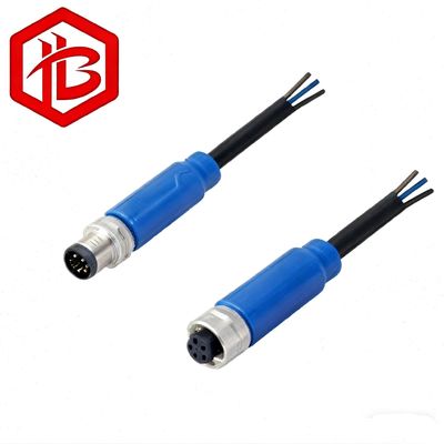 Besorgen M8 DIN 3pin Nickel Plated Male to Female Straight Plug IP68 Waterproof Sensor Cable online manufacture