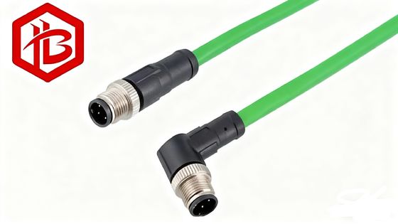 Besorgen Wasserdichtes M12 Gerades Männliches zu Rechtswinkliges Ethernet-Kabelverbindung RJ45 Pipeline - Digital Mini - 8 Pins Männliches zu Rs - 422 M 4A online manufacture