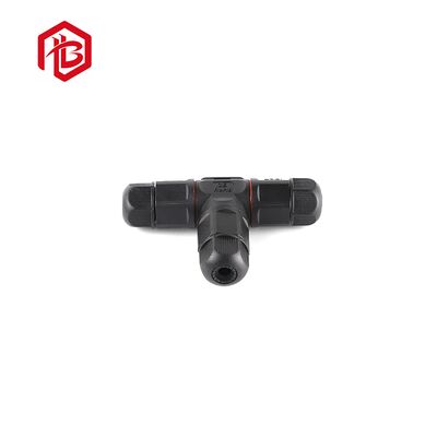 Besorgen M19 vor Ort montierter 3-Wege-T-Typ Stecker/Buchse 2-polig bis 8-polig Schraube T-förmig IP67/IP68 wasserdichter FPC/PCB/HF-Stromanschluss online manufacture