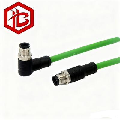 Besorgen BETT Wasserdichter M12 rechtwinkliger RJ45 Ethernet-Steckverbinder IP68-zertifiziert 8A für Luft- und Raumfahrt, UHF-HF-Leiterplattenanwendungen online manufacture