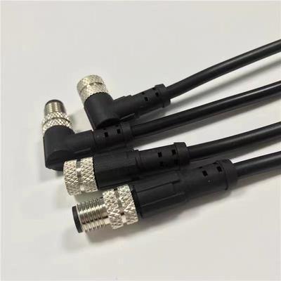 M8 3 4 5 6 8 Pins Shielded Cable Connector PVC TPU Molding Plug Male Female Straight Right Angled M8 Sensor Cables