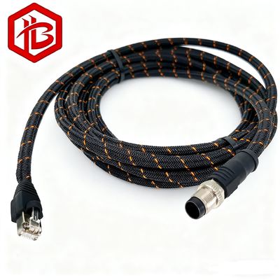 M12 METAL PLUG 3 4 5 6  Pins a Code Canbus Cable M12 Overmolding Connector