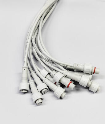 Customized M11-M16 LED Street IP68 Waterproof Gold Plated Copper 14 AWG 2-5 Pin Male Female Docking Extension PVC Power Cord