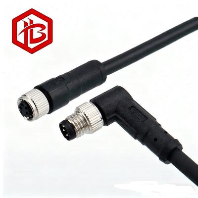Custom DIN IP68 Waterproof A/B/D Code Straight Elbow Plug M8 M12 3Pin 4Pin 5Pin Metal Housing Circular Connector Cable Sensor
