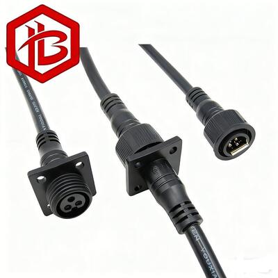 M15 FLANGED Waterproof Plug Male/Female Panel Mount Cable Connector 2-4Pin IP68 for PCB RF Street Light Project