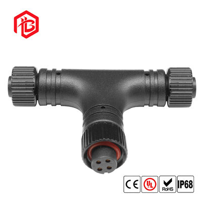 M12 Metal Nut Tee IP68 Waterproof Connector Male/Female Copper Contact for Aerospace Solar Power Systems UHF/RF FPC Applications
