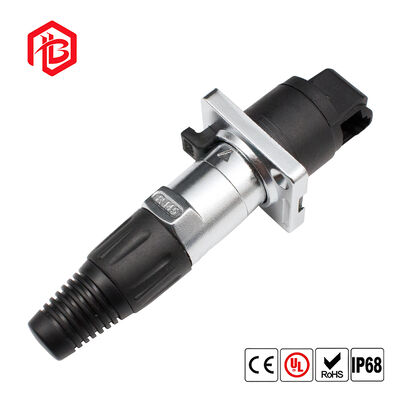 Waterproof Male/Female RJ45 Network Connector with Copper Contacts and Nylon Housing IP68 Rated
