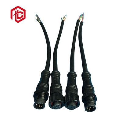 Hochleistungs-M12 IP68 wasserdichtes PVC-Kabel abgeschirmt Messing M-Code Drahtgurt Männlich/Fraulich Steckdosen aus der Fabrik